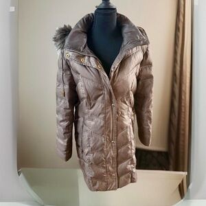 Vintage Kenneth Cole taupe duck- down filled Coat